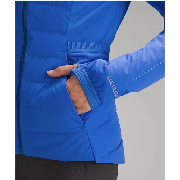Lululemon Down For It All Jacket Pipe Dream Blue Women’s 12 Slim Fit PrimaLoft - Picture 6 of 13